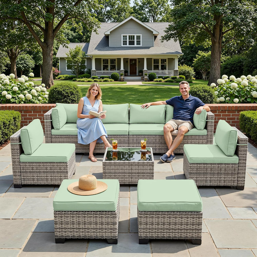 Outdoor PE Wicker Rattan Modular Patio Sectional Sofa Set