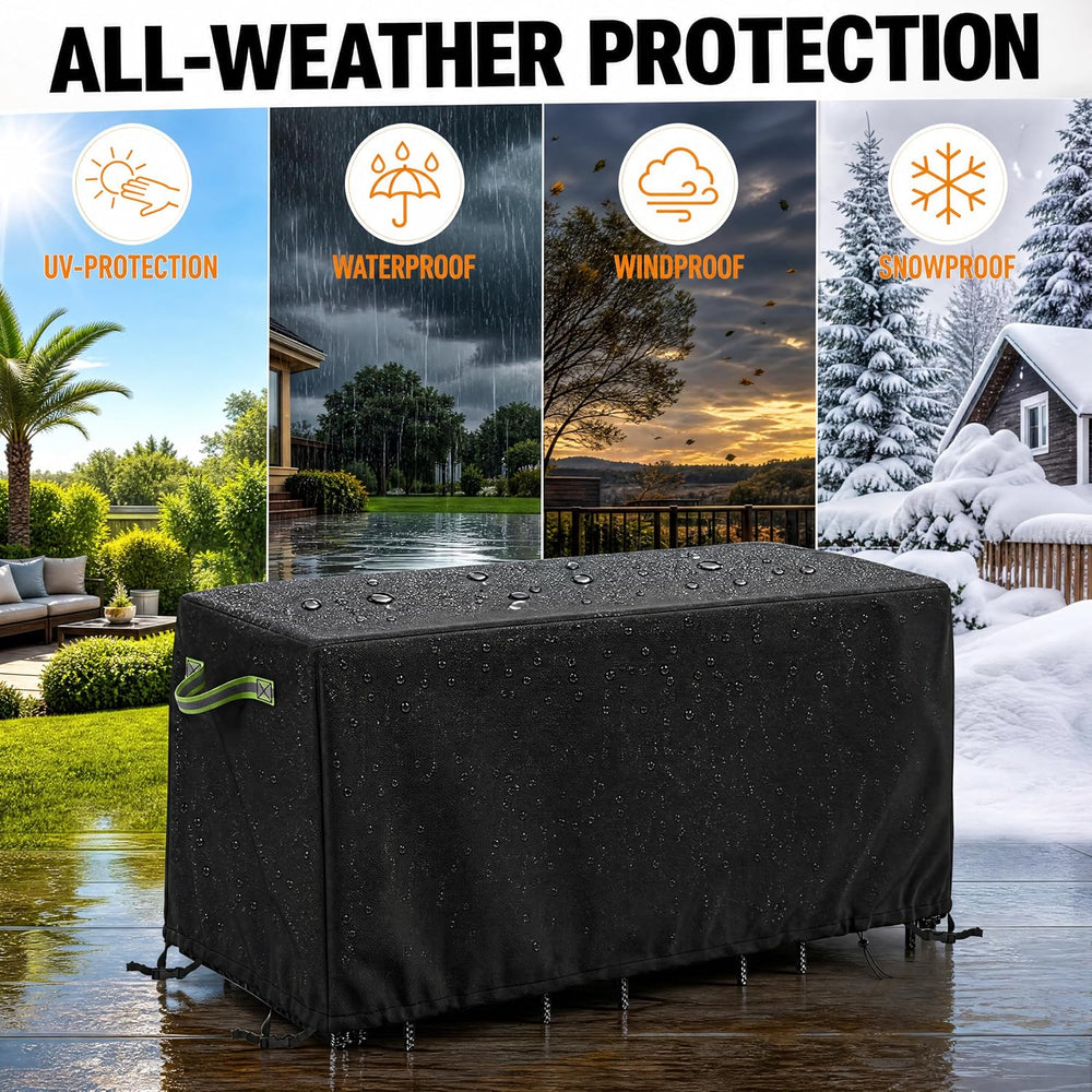 Outdoor Bar Height Dining Set Cover, Waterproof Heavy Duty Patio Table and Ch...