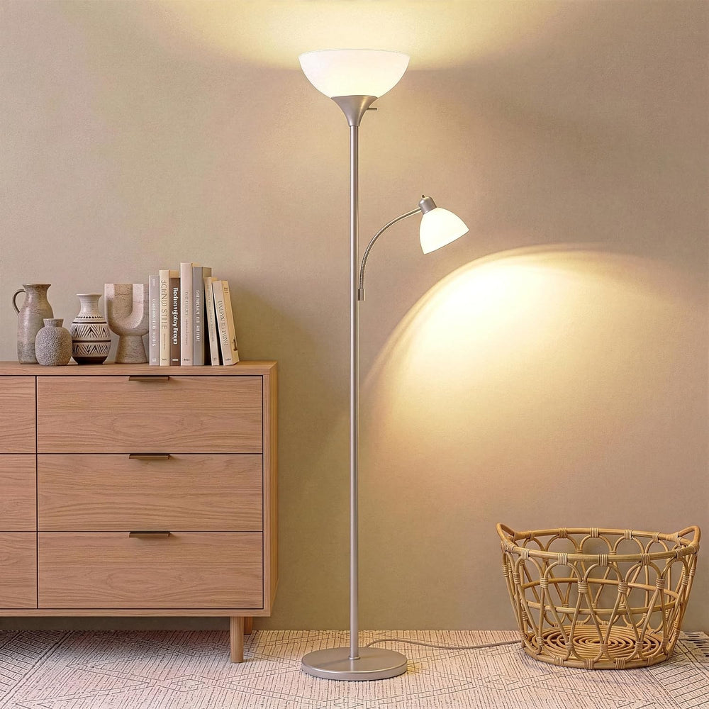 Brightech Sky Dome Plus LED Floor lamp, Torchiere Super Bright Floor Lamp wit...