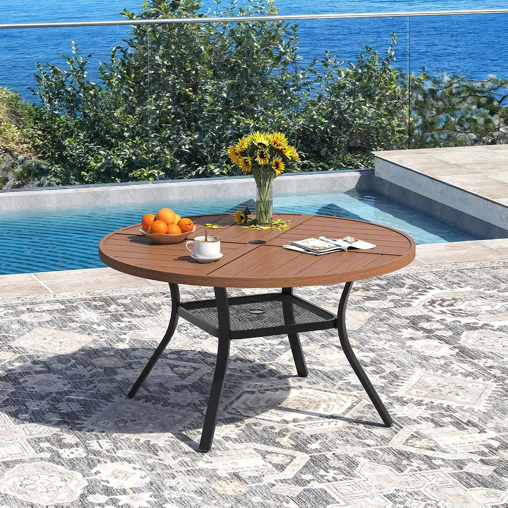 DIFY Patio Dining Set for 4, 5 Piece Outdoor Table and Chairs Set, 40.6"...