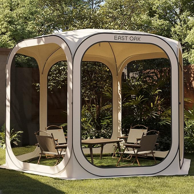 East Oak Screen House Tent Pop-Up, Portable Screen Room Canopy Instant Screen...