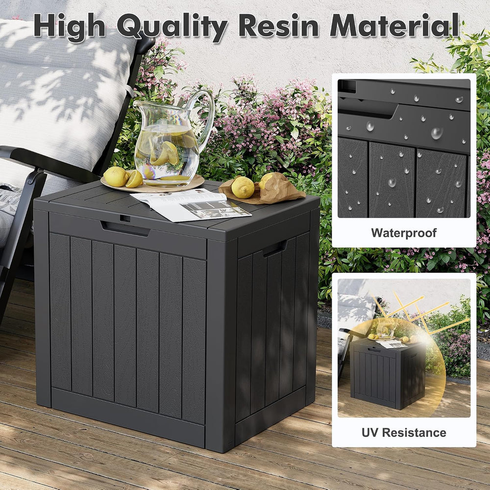 31 Gallon Outdoor Storage Box Waterproof Deck Box Patio Storage