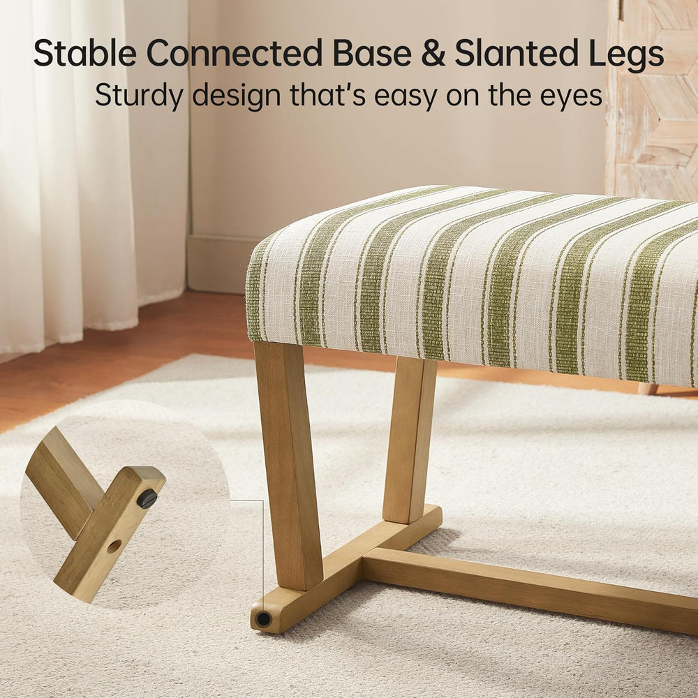 VKNOW 41.3'' Upholstered Entryway Bench, End of Bed Bench with Cushion