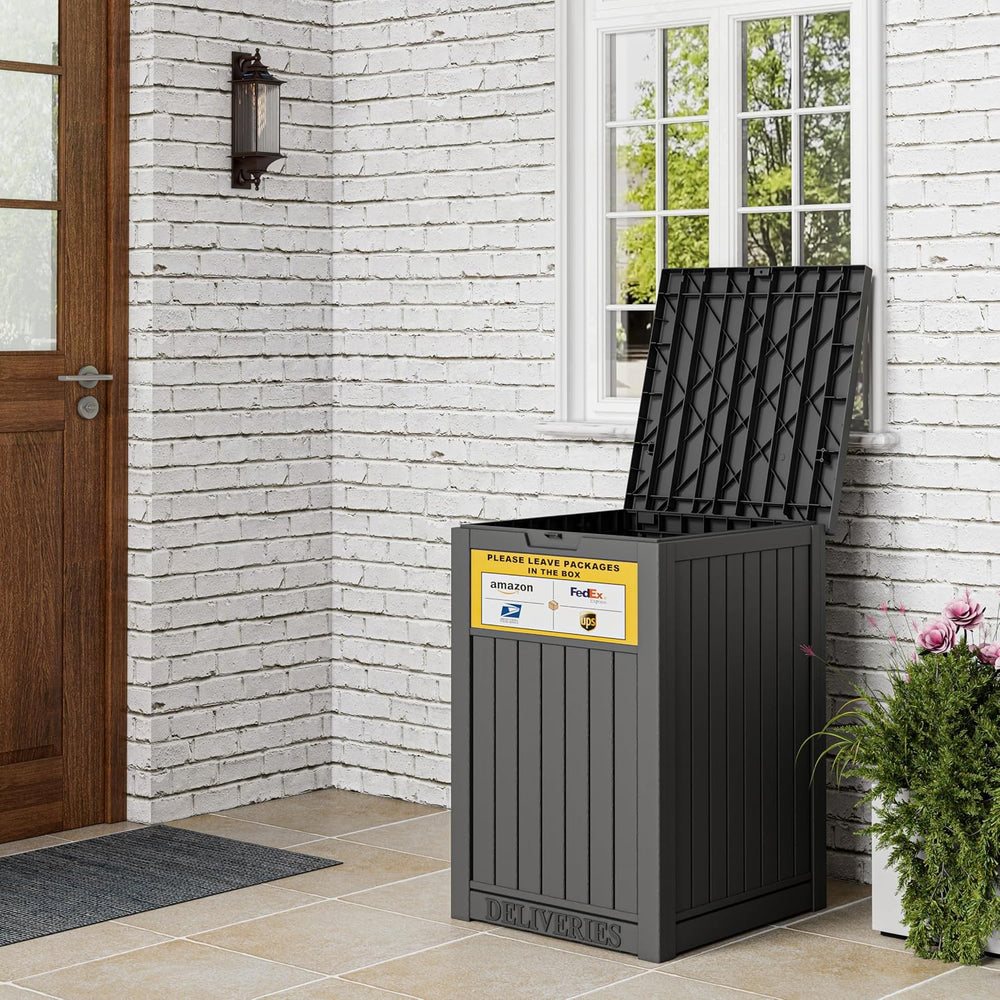 Package Delivery Box for Outside, Classic Black