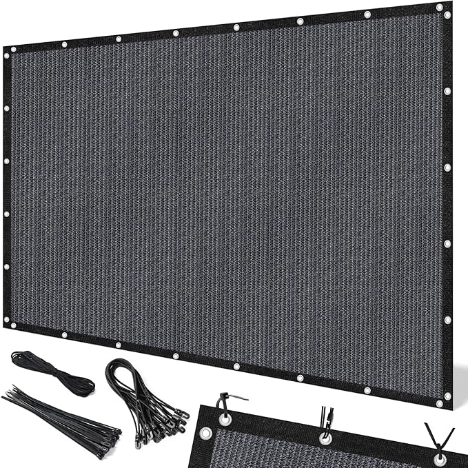 Artpuch 90% Sun Shade Cloth, 8 x 12 FT Pergola Shade Cover Canopy with Gromme...
