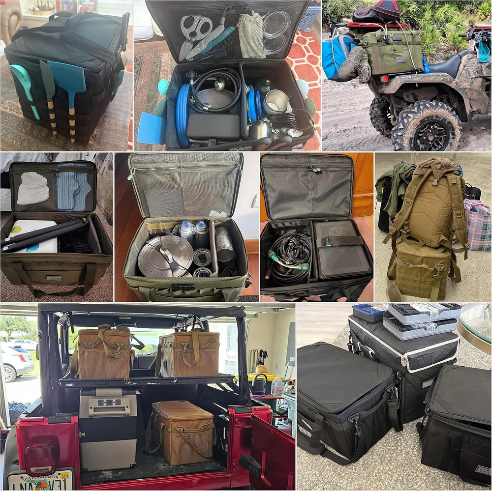 Tactical Camping Storage Bag Utility Tote Bag Camp Kitchen & Trunk Organi...
