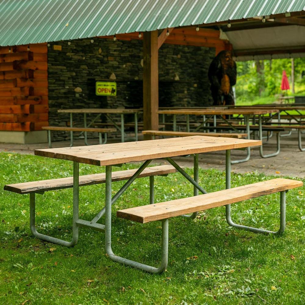 Picnic Table Frame Kit – Commercial Grade, Fully Welded Steel, 6-Foot DIY Des...