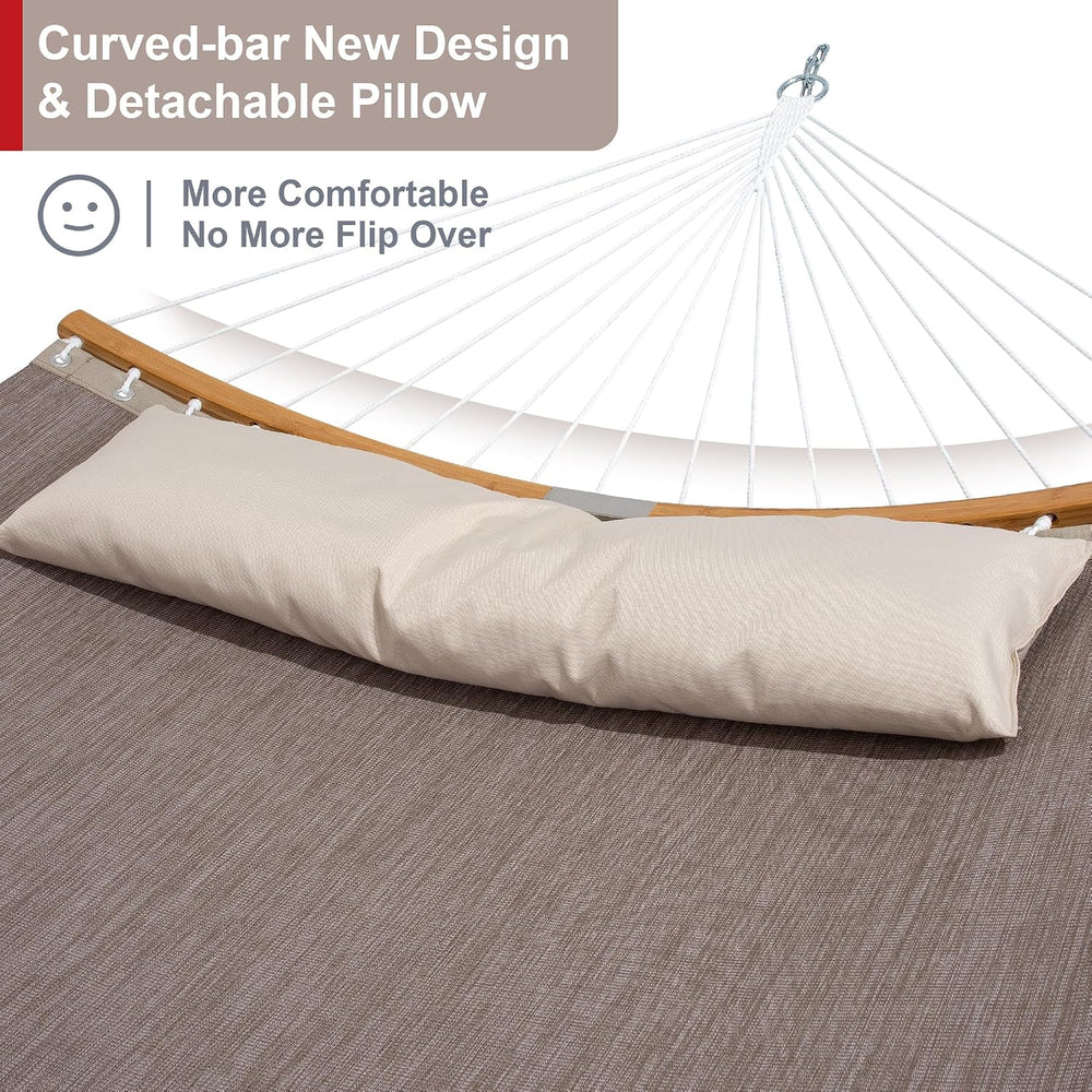 Quick Dry Hammock with Stand and Carrying Bag Included, Brown