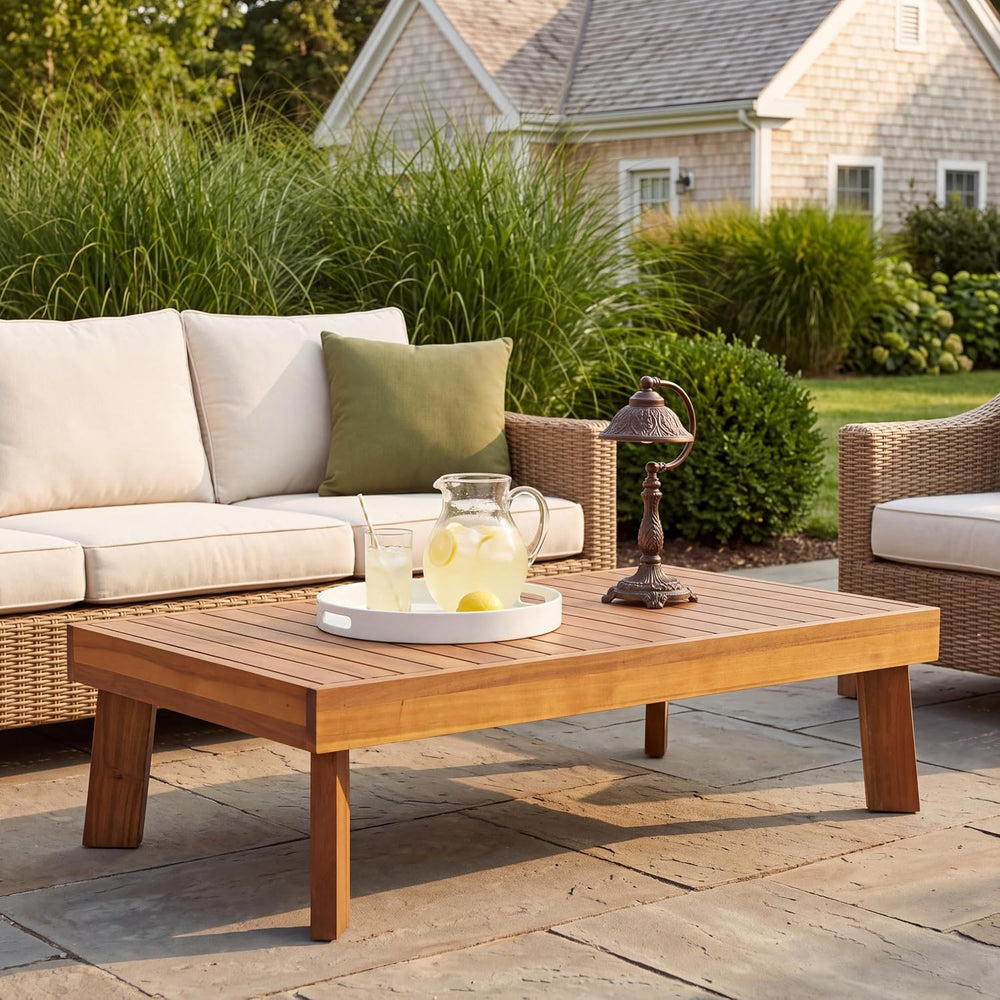 Christopher Knight Home Jetta Outdoor Coffee Table, Acacia Wood Accent Table ...