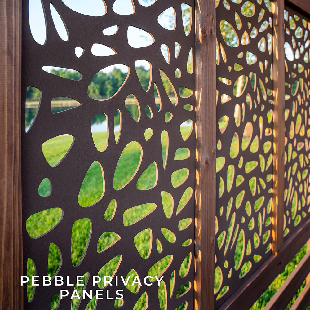 Backyard Discovery Brown Pebble Decorative Screen Panel (Six Panels Included)