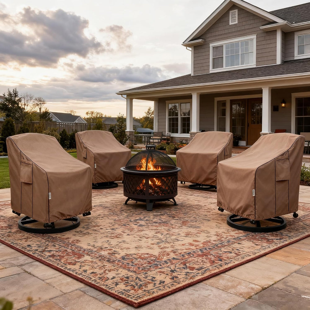 Patio Chair Covers for Outdoor Furniture Waterproof 4 Pack, Heavy Duty Waterp...