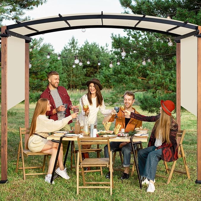 Universal Canopy Cover Replacement for 17x6.8 Ft Outdoor Pergola Structure, G...