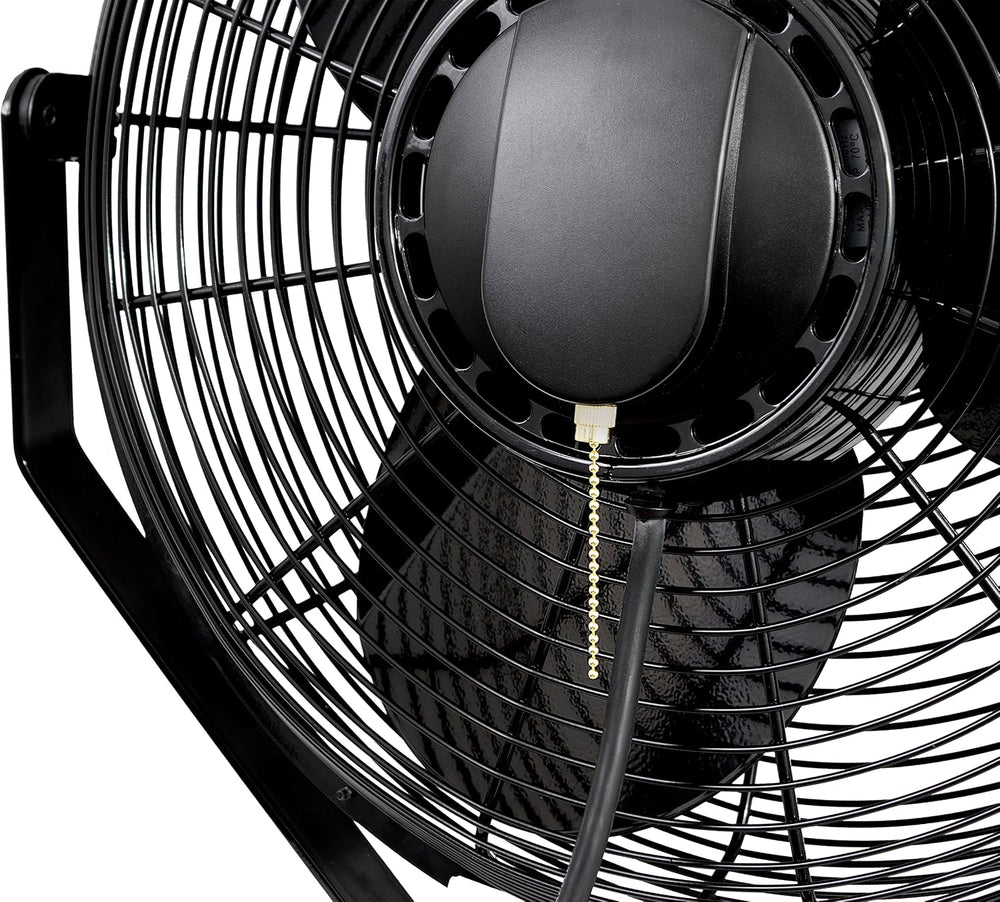 Air King 9312 Powder-Coated Steel Multi-Mount Wall Fan, Black