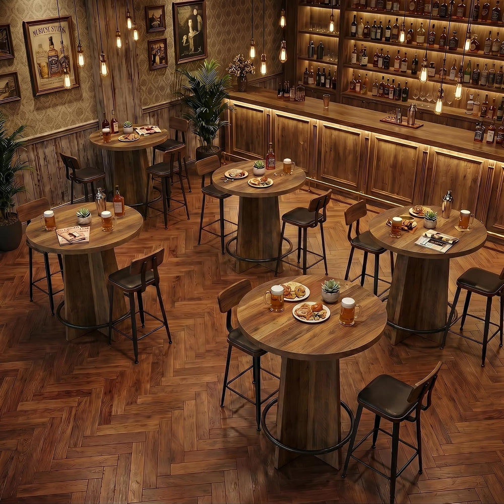 Tribesigns Round Bar Table Set of 2