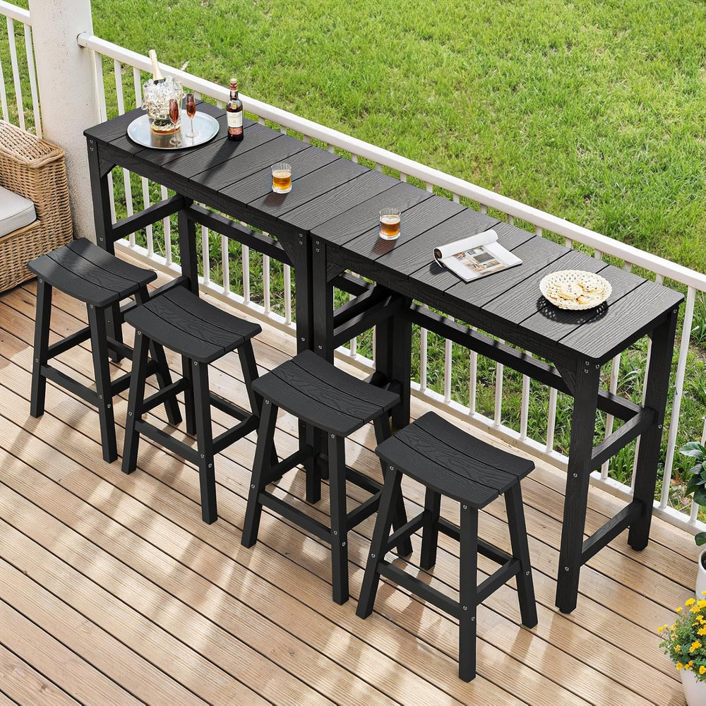 3-Piece Outdoor Bar Set, 42" Bar Height Table & 2 Outdoor Bar Stools
