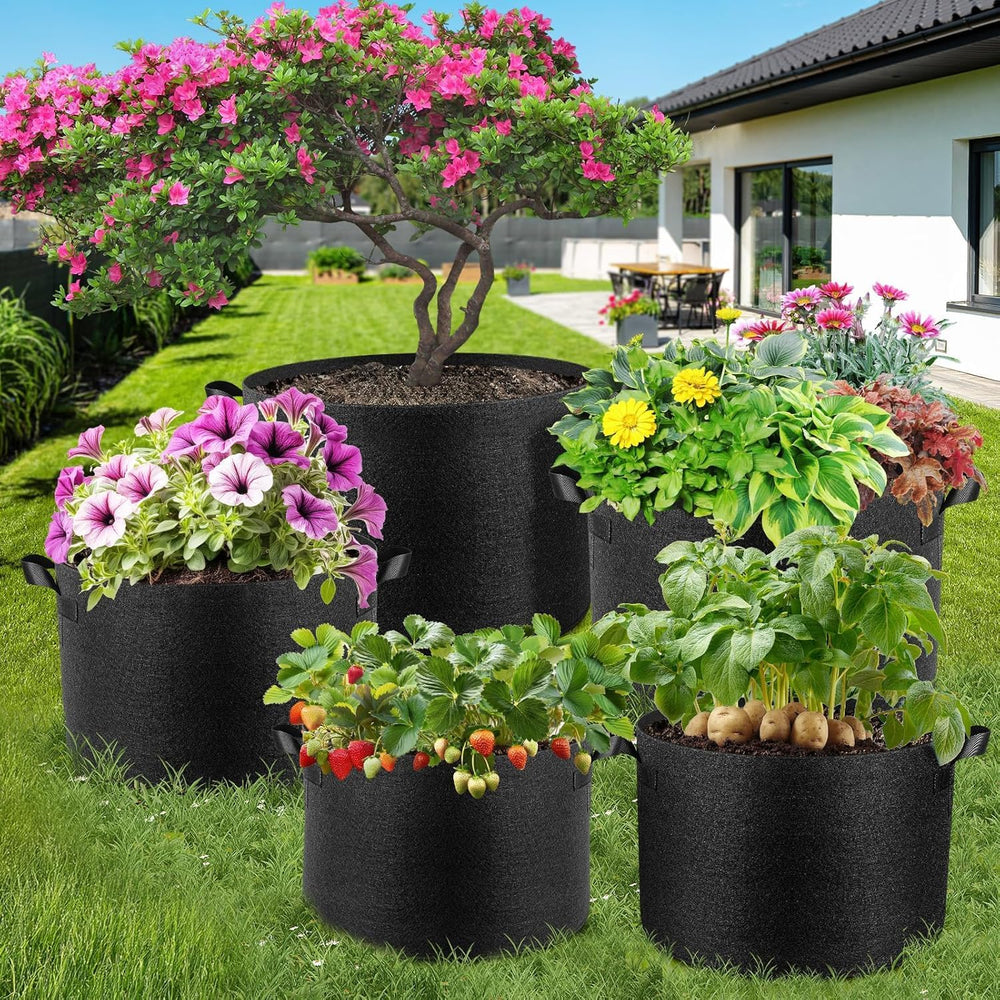 Jorvila 5-Pack 5 Gallon Grow Bags