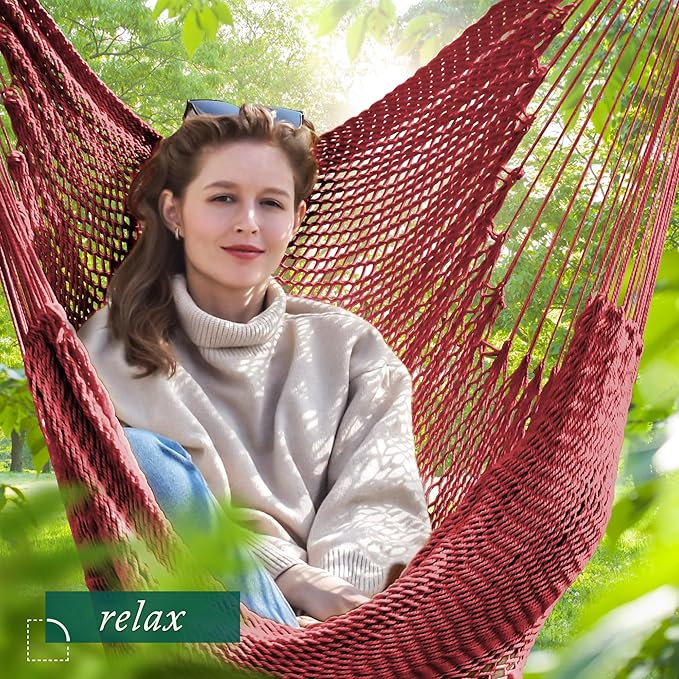 Bathonly Large Hammock Chair with Spreader Bar, Caribbean Hammock Swing Chair...