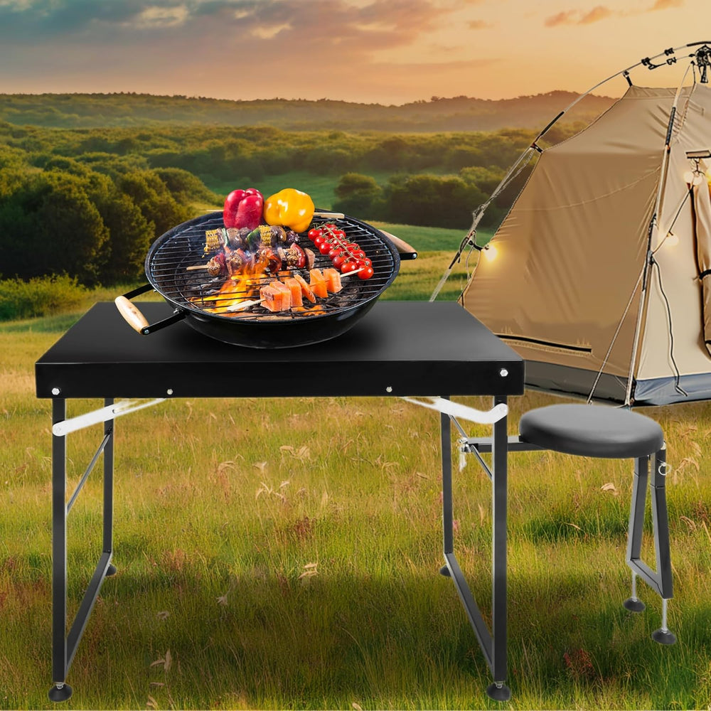 KUAFU Foldable Shooting & Hunting Table with Shooting Bench, Adjustable