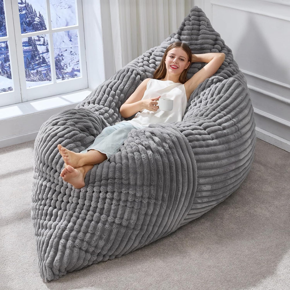 Hobestluk Adult Bean Bag Chair 3 in 1 Convertible Large Bean Bag Sofa
