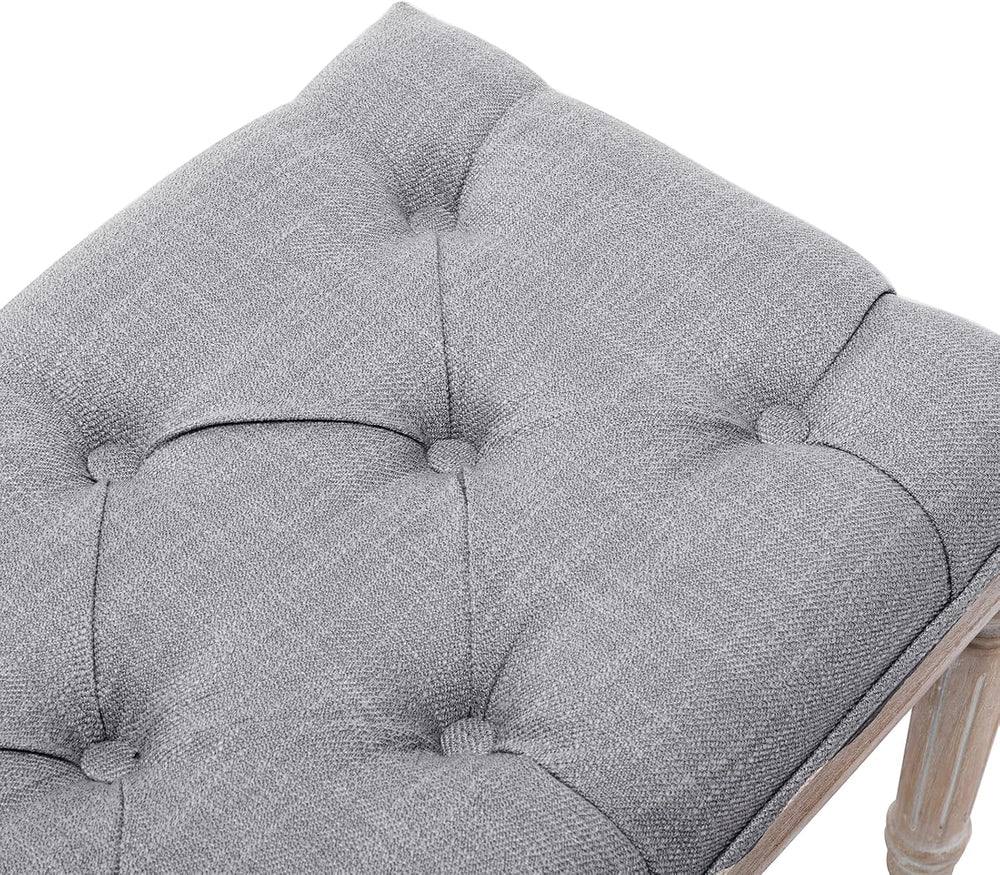 Kmax Tufted Entryway Bench, Upholstered Rustic Ottoman Bench, 31.5" x 15...