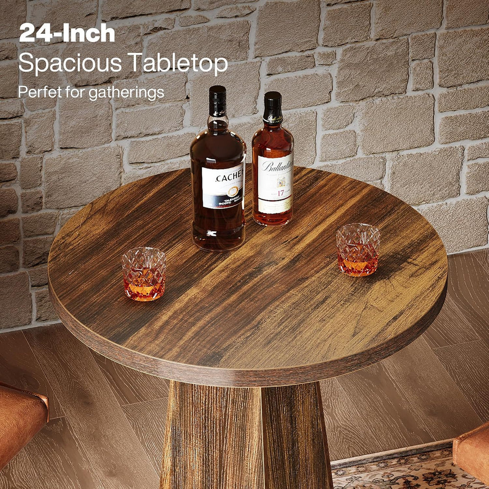 Tribesigns Bistro Pub Table, 37.4" High Round Bar Table for Small Bars, ...