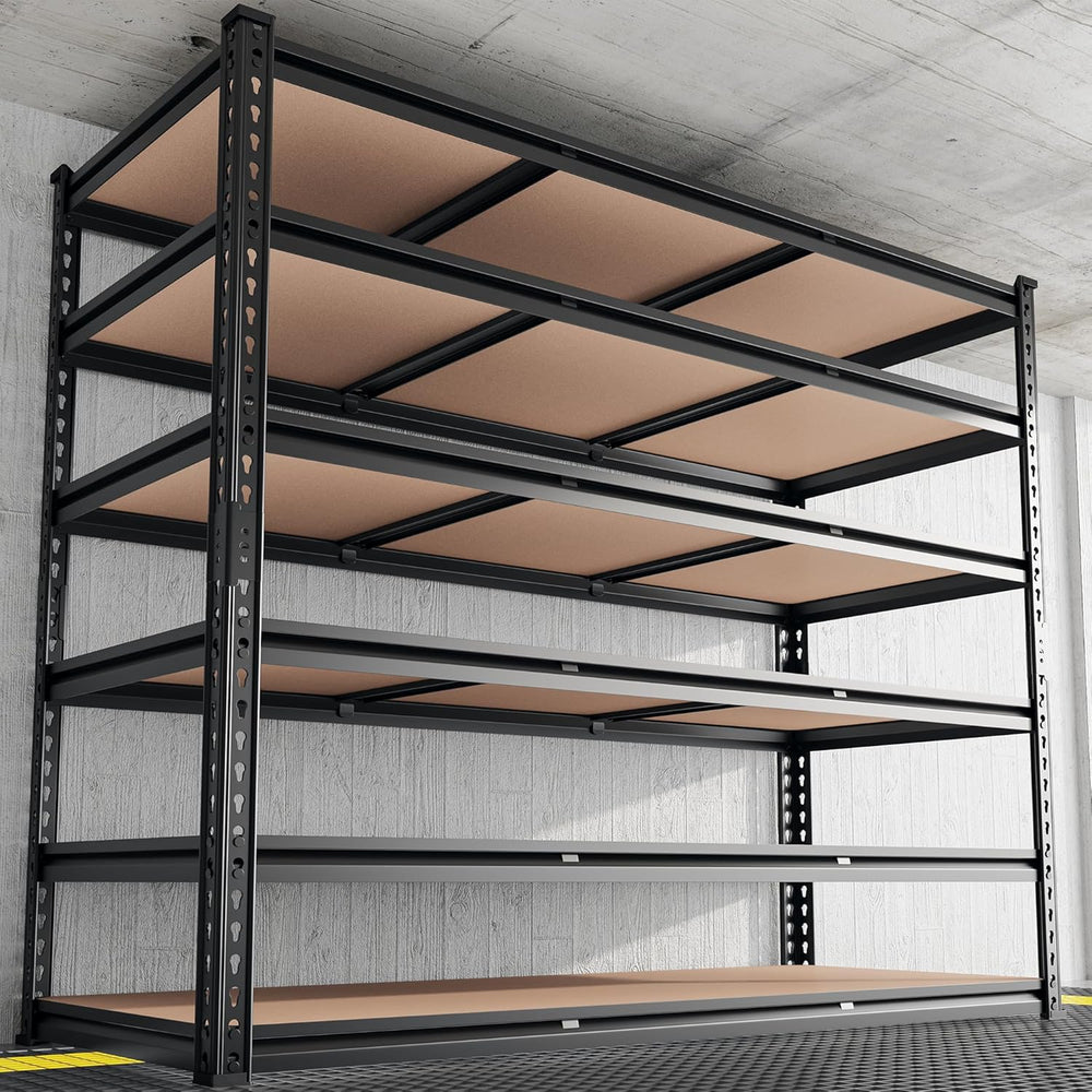 REIBII 6-Tier Garage Shelving, 84" H Storage Shelves Load 3300LB, Adjust...