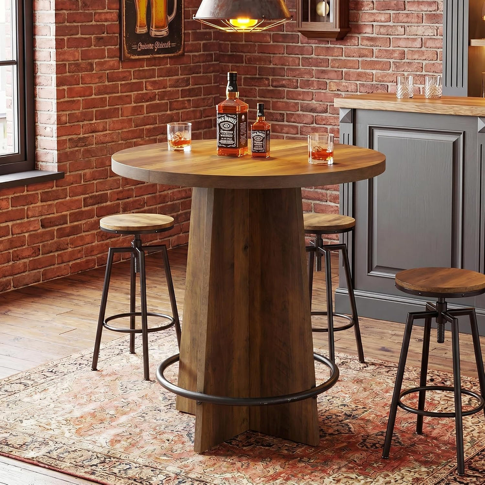 Tribesigns Round Bar Table Set of 2