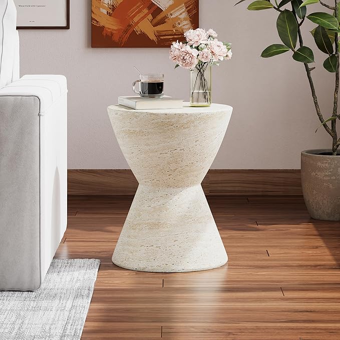 Christopher Knight Home Outdoor Side Table,Hourglass Shape Side Table,Patio G...