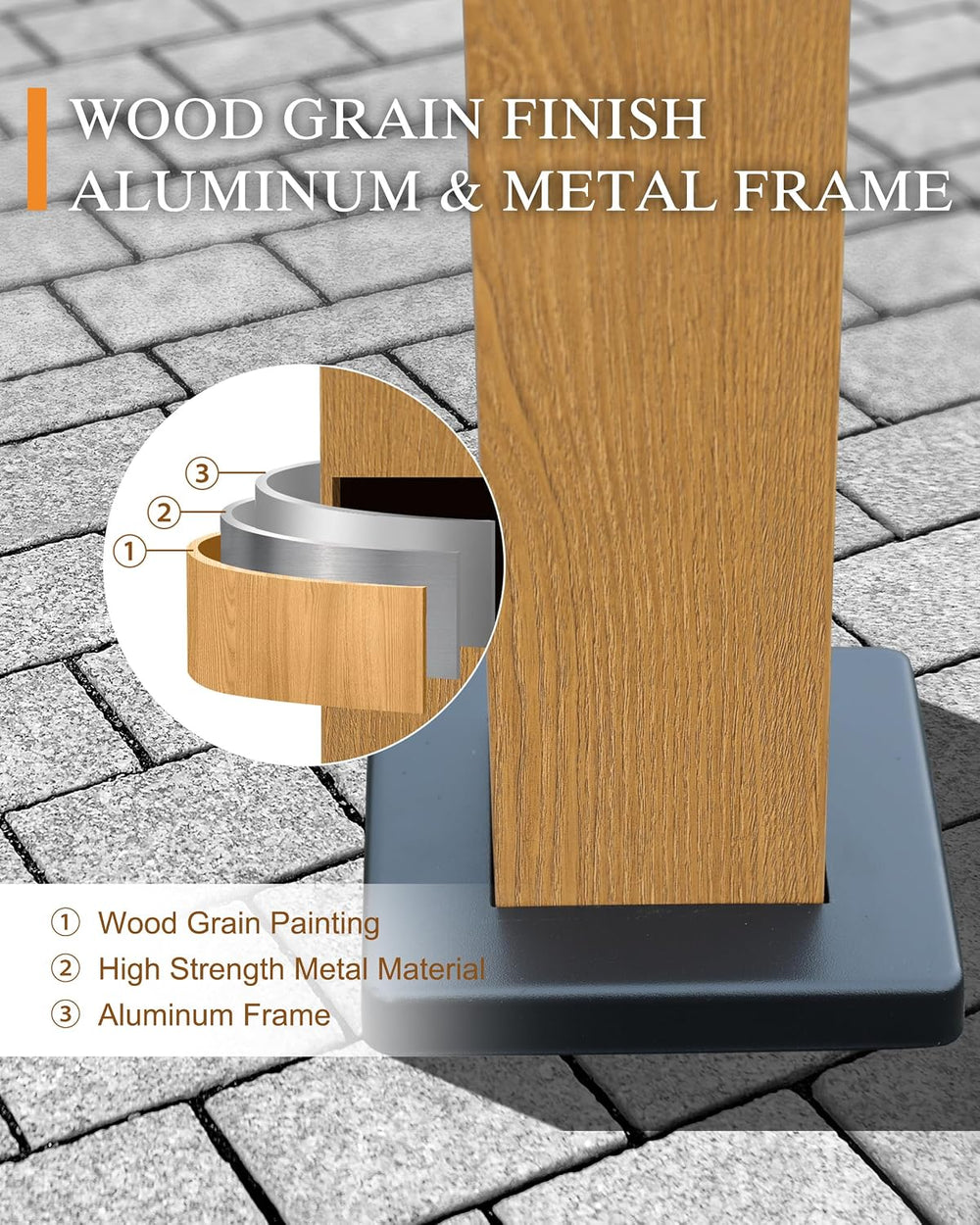 BPS 12' X 16' Hardtop Gazebo Outdoor Aluminum Wooden Grain Coated