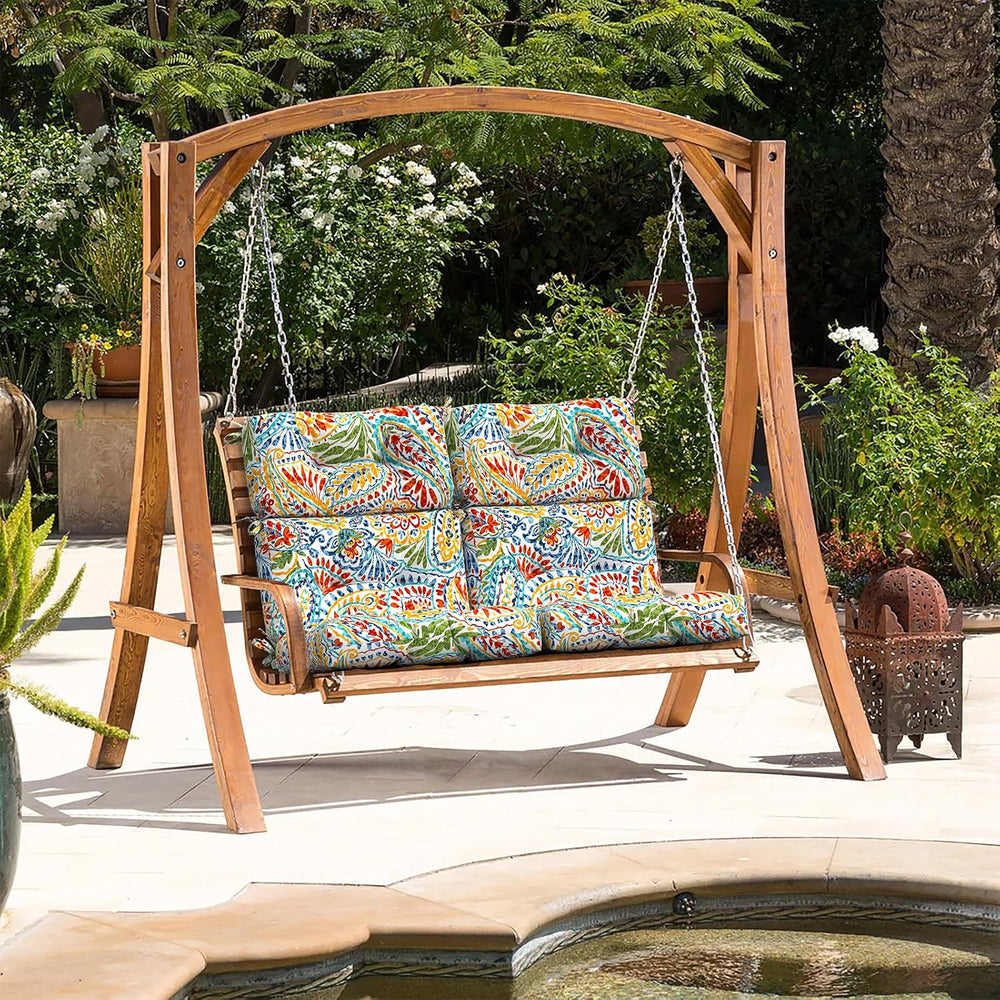 LVTXIII 2 Pack Outdoor High Back Cushions, 22" W x 20" D Tufted Sea...