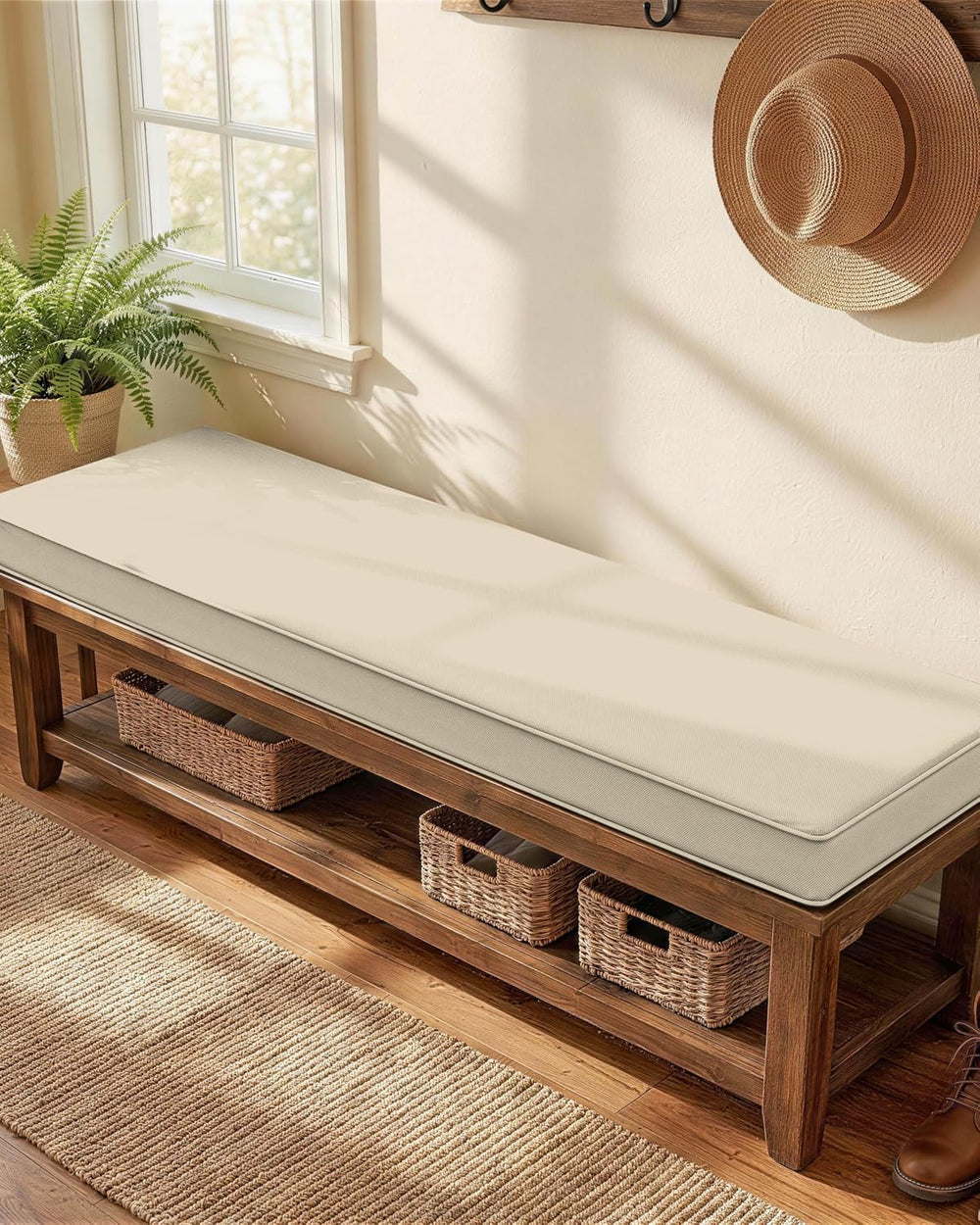 Outdoor Bench Cushions for Patio Furniture 36 X 18 Inch Water-Resistant &...