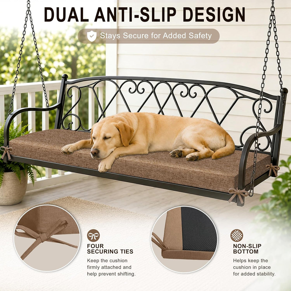 Nordjager Outdoor Bench Cushion, 48 x 18 Inch Waterproof Patio Cushion