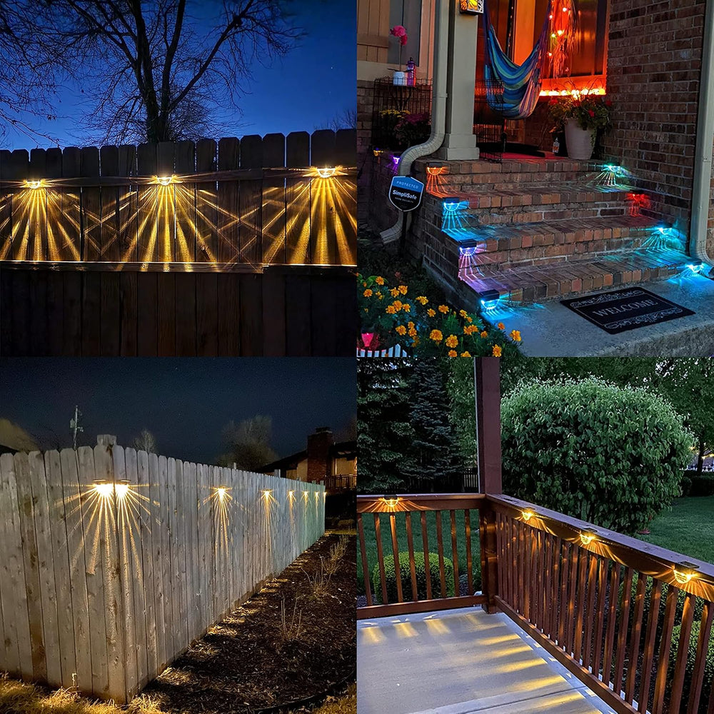 Solar Lights Outdoor, Solar Deck Lights, 6 Pack Solar Fence Step Lights Outdo...