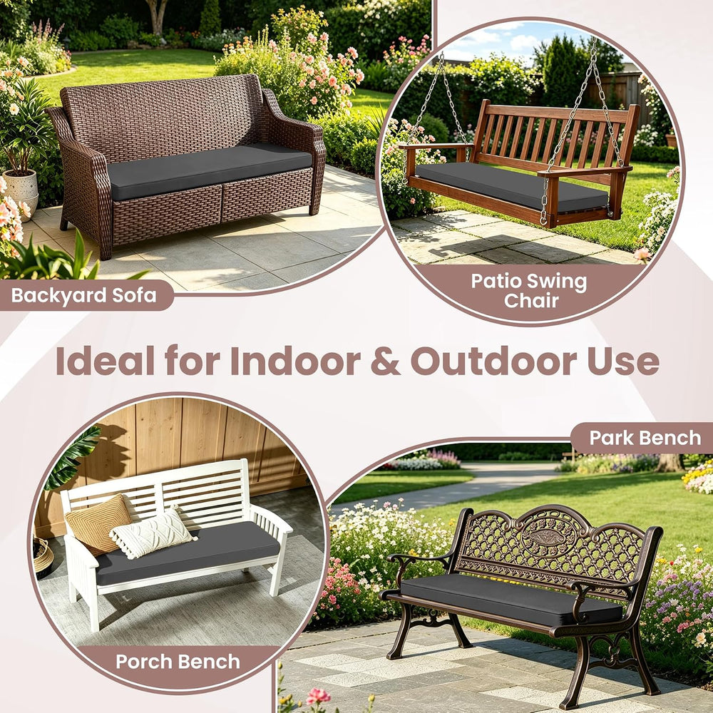 Outdoor Bench Cushions for Outdoor Furniture, 48x18 Inch, Waterproof Patio Fu...