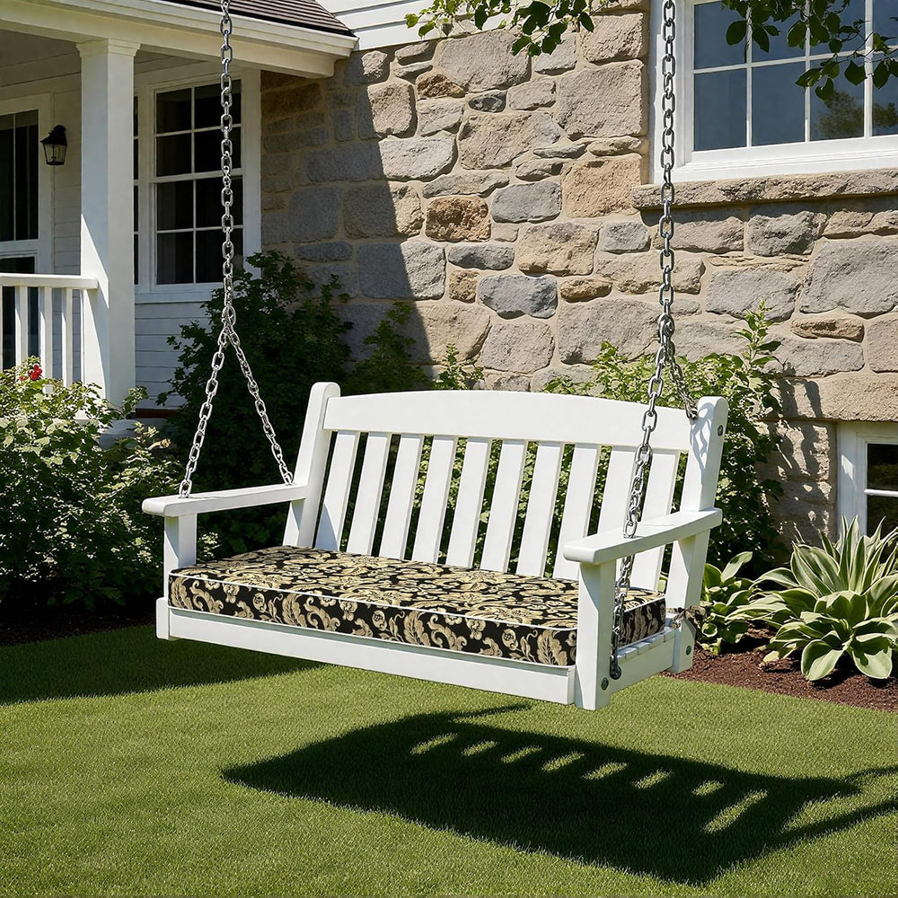 Outdoor Bench Cushion 45 x 18 Inch with Ties, Fade Resistant & Waterproof...