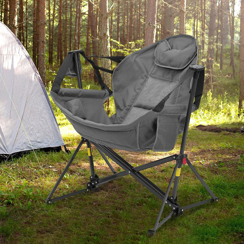 Hammock Camping Chair, Foldable Portable Rocking Chairs for Adults Outside Sw...