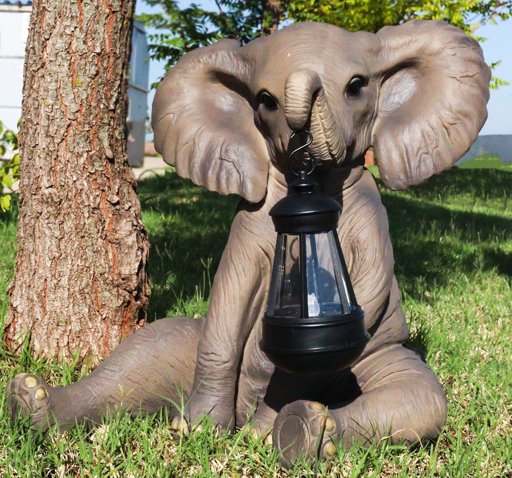 Ebros Safari Savanna Wildlife Animal Melee Adorable Pachy Elephant Statue Hom...