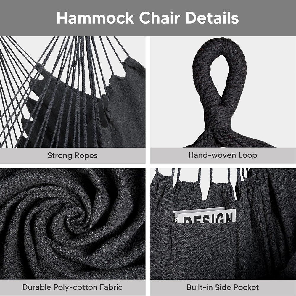 SUNCREAT 2-in-1 Hammocks Convertible Portable Hammock with Stand, Natural