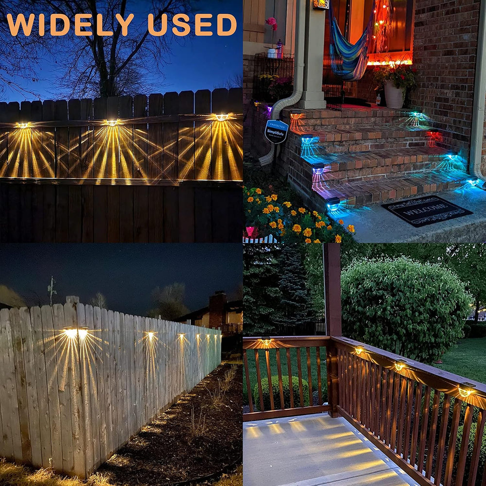 Melunar Solar Deck Lights, 6 Pack Waterproof LED Solar Step Light Outdoor, Fe...