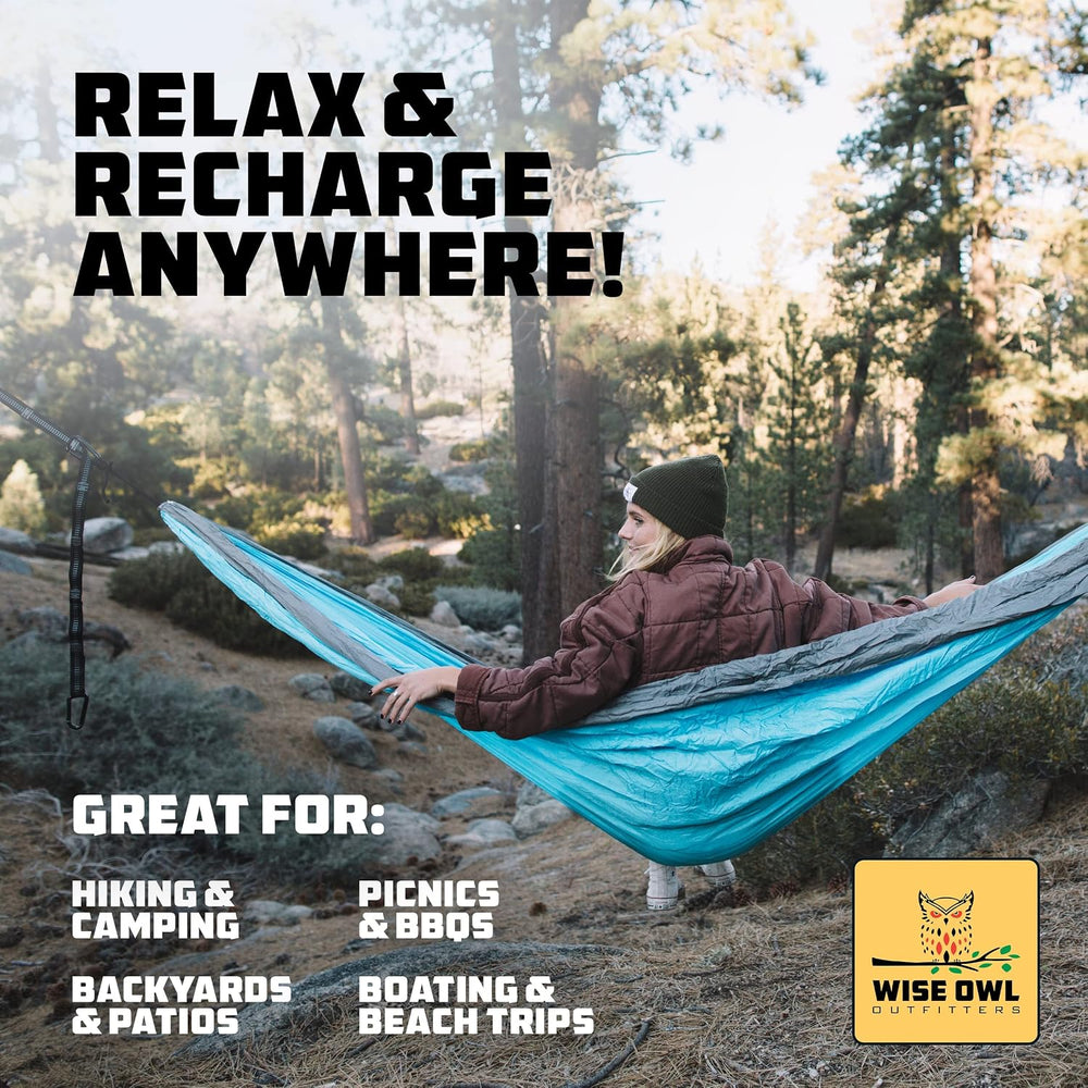 Wise Owl Outfitters Hammock for Camping Double Hammocks Gear for The Outdoors...
