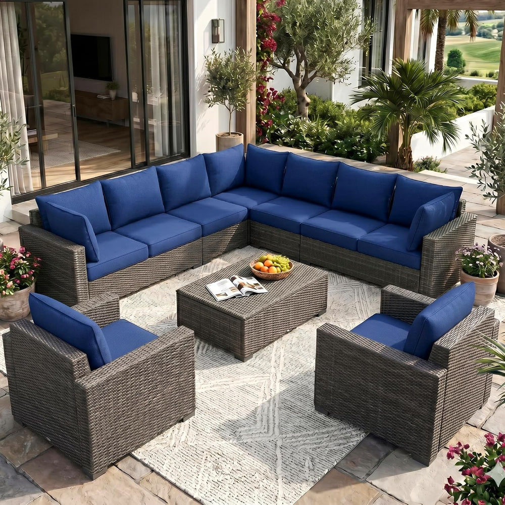 Patio Furniture Cushion Set, 24 x 24 Replacement Chair Cushion,2PC, Blue