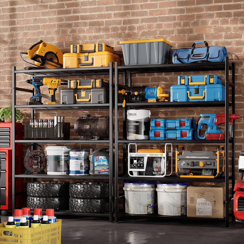 36.4" W Storage Shelves, 5-Tier Metal Shelving Unit with Leveling Feet