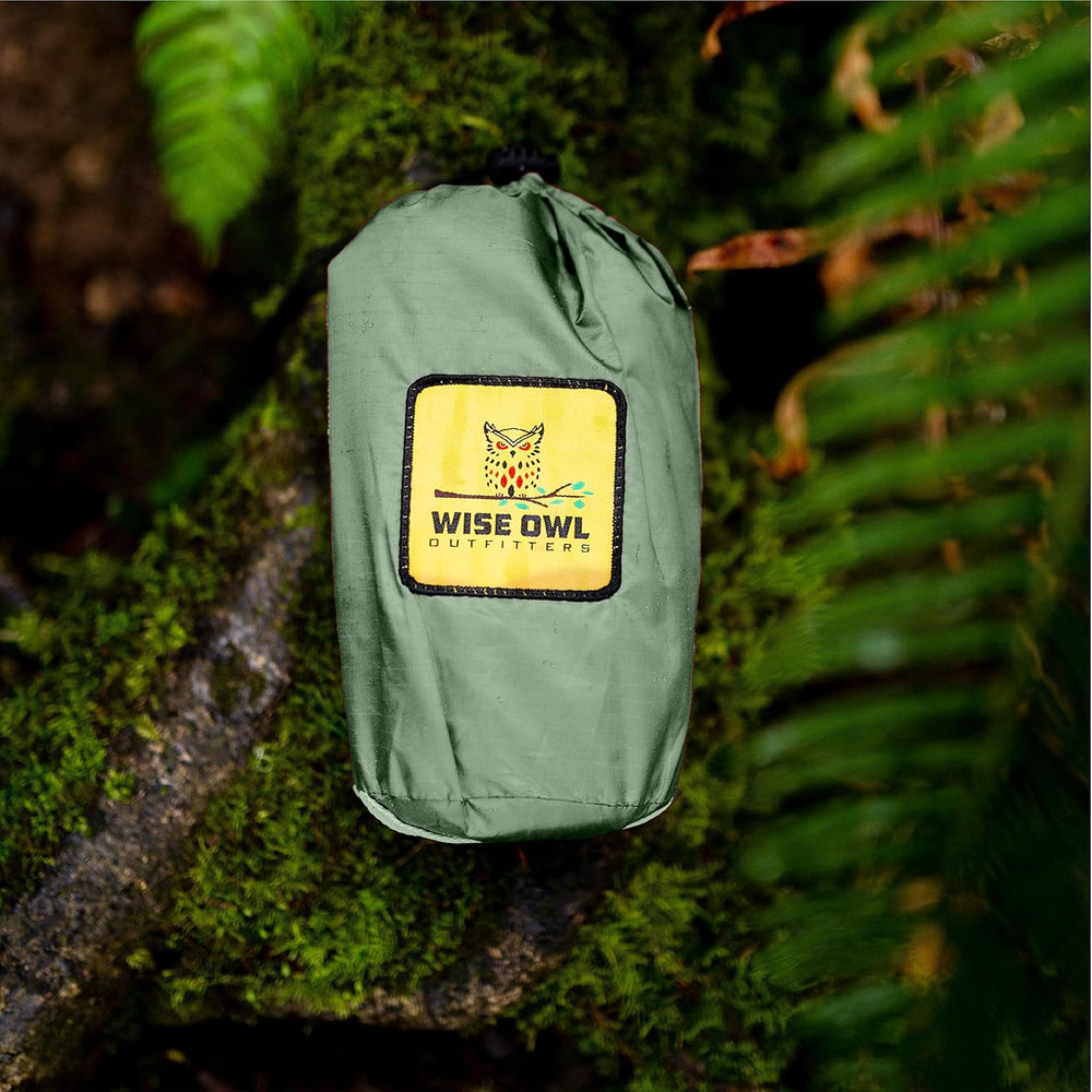 Wise Owl Outfitters Hammock Rain Fly – Waterproof Camping Tarp Cover with Ten...