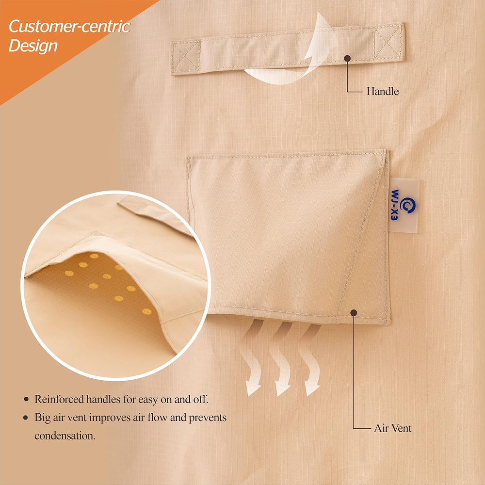 WJ-X3 Outdoor Sectional Furniture Set Cover, 160W x 90D x 36H in, Beige