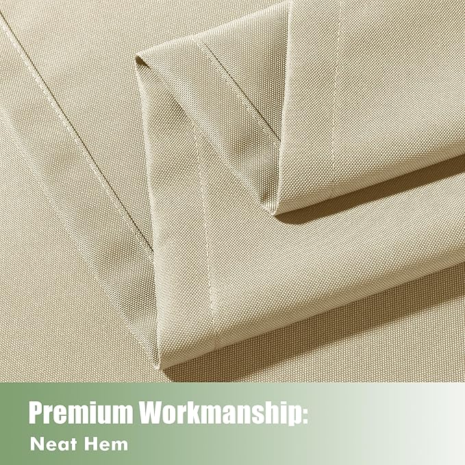 HolidayIdeas Extra Wide Outdoor Curtains for Patio Waterproof, 6 Panels - 110...