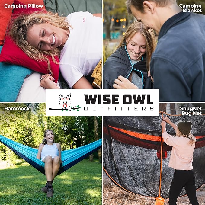Wise Owl Outfitters Hammock Chair for Adults – Comfortable Portable Folding R...