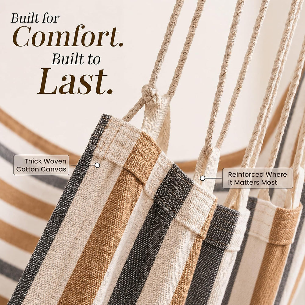 Hanging Hammock Chair Swing with Footrest - XL Hammock Swing Chair