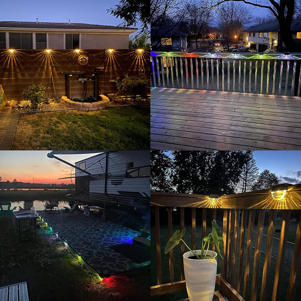 Solar Lights Outdoor, Solar Deck Lights, 6 Pack Solar Fence Step Lights Outdo...