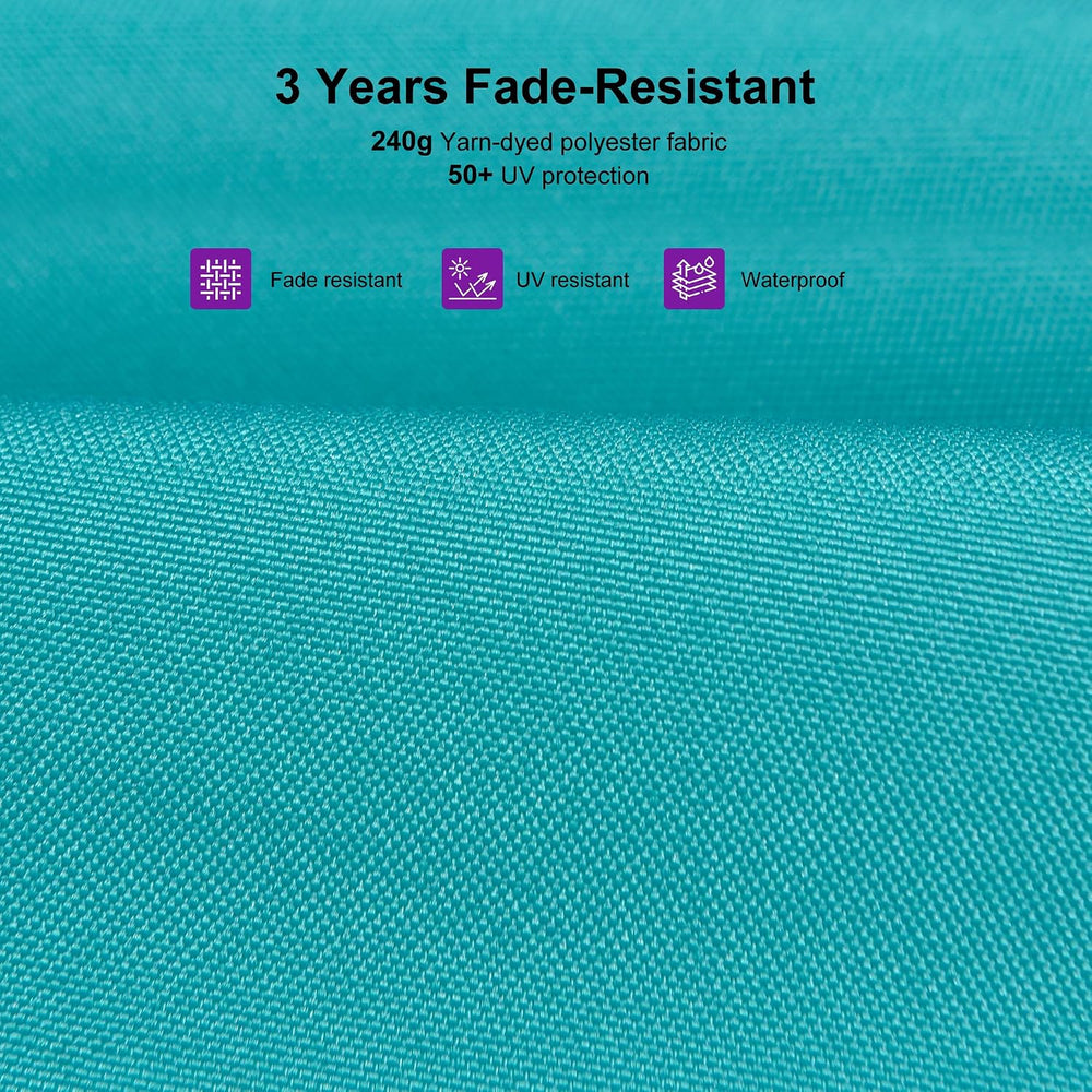 PURPLE LEAF Cantilever Umbrella 10' X 10' Bronze 5 Level Tilt, Turquoise