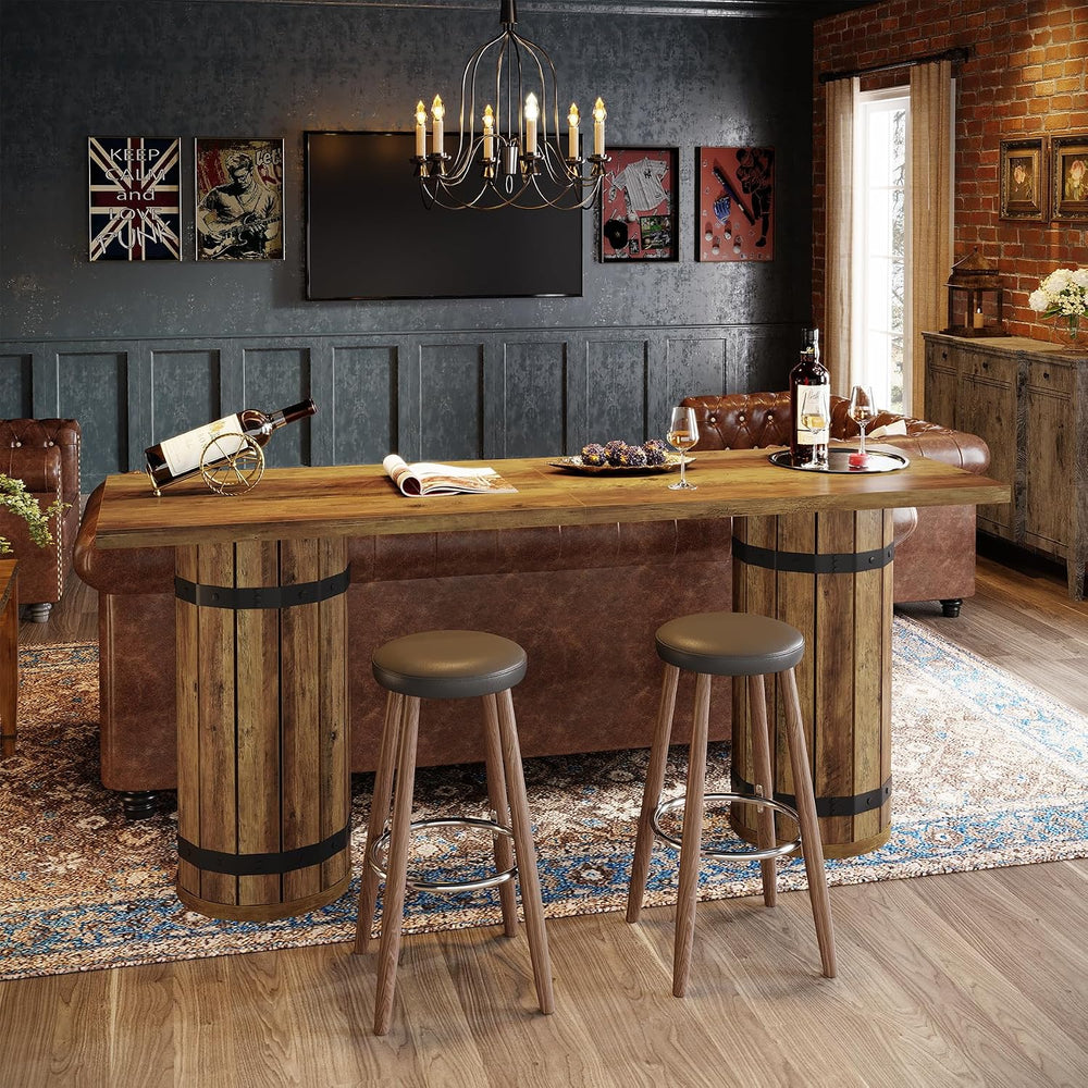 Tribesigns 70.9-Inch Long Bar Table, Farmhouse Counter Height Table